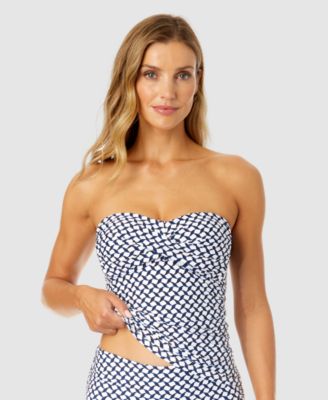 Anne Cole - Women's Neo Geo Twist-Front Bandeau Tankini Top