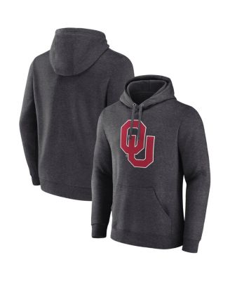 Fanatics - Men's  Charcoal Oklahoma Sooners Primary Logo Pullover Hoodie