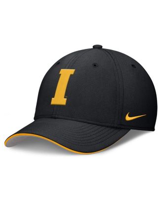 Nike - Men's  Black Iowa Hawkeyes 2025 Dugout Coaches Rise Swoosh Performance Flex Hat