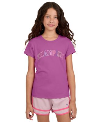 Champion - Big Girls Short-Sleeve Logo Graphic T-Shirt