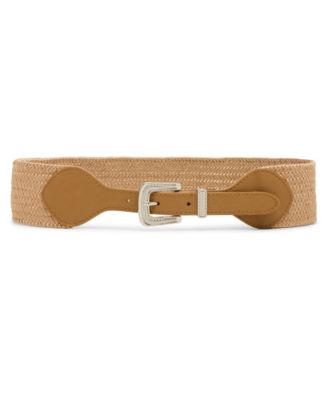 Steve Madden - Woven Stretch Belt W/ Textured Buckle & Keeper