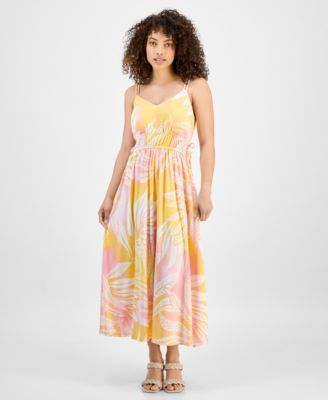 JAMIE & LAYLA - Petite V-Neck Sleeveless Side-Tie Midi Dress