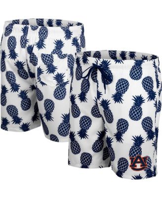 Colosseum - Men's White Auburn Tigers Pineapples Swim Shorts