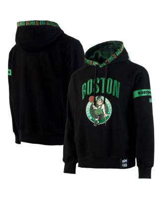 Two Hype - Men's Nba x Black Boston Celtics Culture Hoops Collection Premium Pullover Hoodie