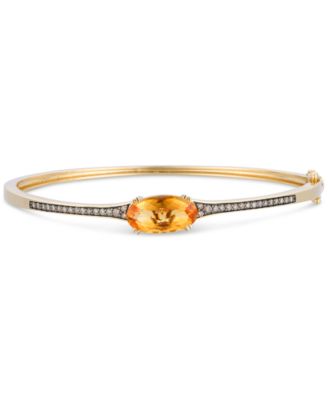 Le Vian - Cinnamon Citrine (2-3/8 ct. t.w.) & Chocolate Diamond (1/4 ct. t.w.) Bangle Bracelet in 14k Gold