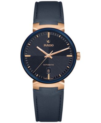 Rado - Unisex Swiss Automatic Florence Blue Leather Strap Watch 39mm