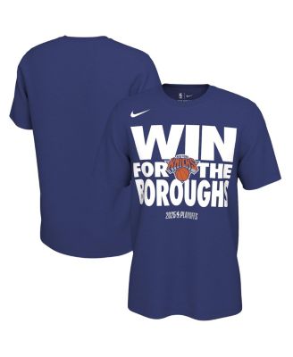 Nike - Men's and Women's Rush Blue New York Knicks 2025 NBA Playoffs On-Court Mantra T-Shirt