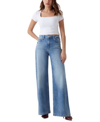 GUESS - Women's Bellagio High-Rise Wide-Leg Jeans