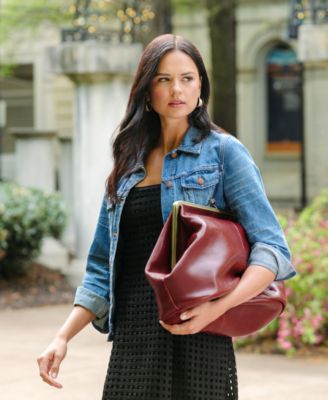 Patricia Nash - Serafina Large Leather Kisslock Bag