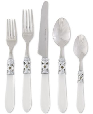 VIETRI - Aladdin Brilliant Tortoise-Look 5-Pc. Flatware Place Setting