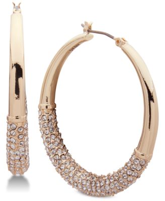 DKNY - Ombr&eacute; Pav&eacute; Hoop Earrings