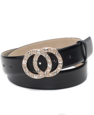 I.N.C. International Concepts - Double-Circle Rhinestone Belt