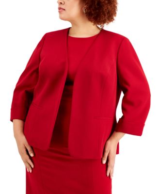 Kasper - Plus Size Open Front Blazer