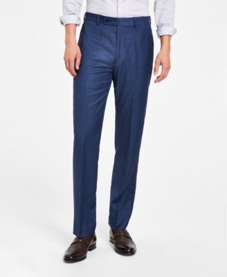 Calvin Klein - Men's Slim-Fit Stretch Gray Sharkskin Suit Pants