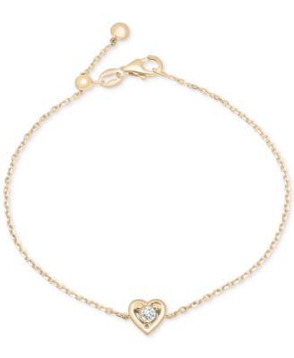 Audrey by Aurate - Diamond Heart Link Bracelet (1/10 ct. t.w.) in Gold Vermeil