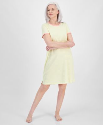 Charter Club - Women's Striped Short-Sleeve Sleep Shirt