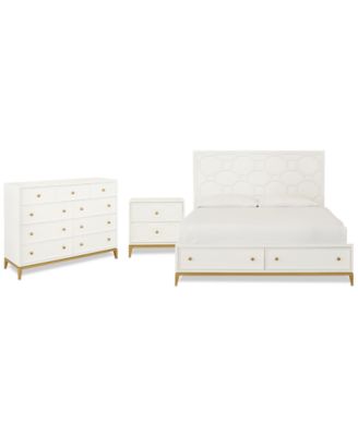 Furniture - Chelsea 3-Pc. Bedroom Set (Queen Storage Bed, Dresser & Nightstand)