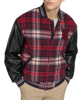 Tommy Hilfiger - Men's Wool Mix Logo Varsity Jacket