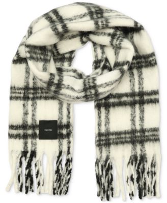 Calvin Klein - Men's Plaid Yarn-Dyed Scarf