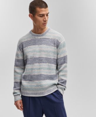 Mode of One - Men's Ombr&eacute; Stripe Crewneck Sweater