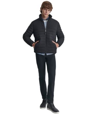 DKNY - Men's Quilted Fleece-Lined Full-Zip Puffer Jacket