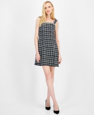 Tahari ASL - Women's Rhinestone Embellished Boucle Dress