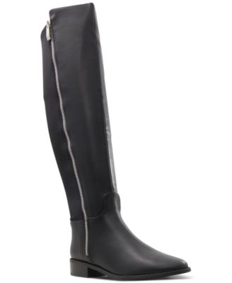 ALDO - Women's Aahliyah Almond-Toe Knee-High Zip Boots
