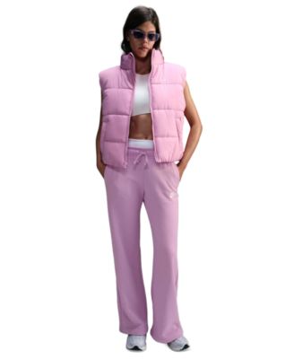 Nike - Sportswear Women's Club Fleece Mid-Rise Wide-Leg Sweatpants
