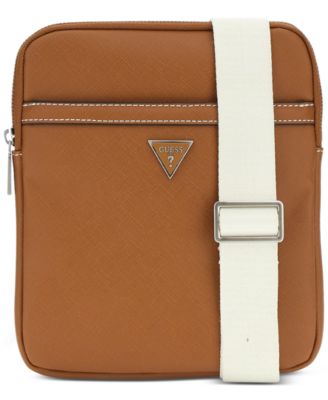 GUESS - Men's Saffiano Crossbody Logo Bag