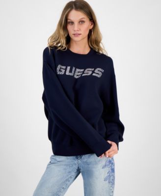 GUESS - Women's Cecilia Rhinestone Logo Sweatshirt