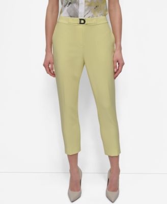 DKNY - Women's Flat-Front Straight-Leg Ankle Pants