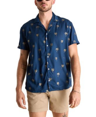 Chubbies - Men's The Golden Palm Short Sleeve Palm Tree Print Camp Shirt