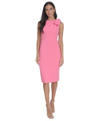 Calvin Klein - Women's Bow-Trim Shoulder Sheath Dress