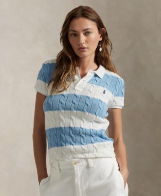 Polo Ralph Lauren - Women's Slim-Fit Cable-Knit Polo Shirt