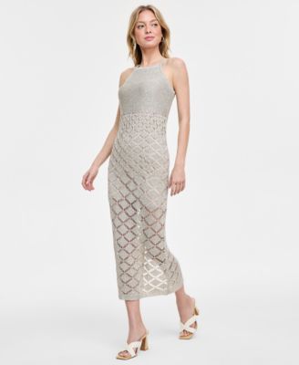 Bar III - Women's Sleeveless Crochet Maxi Dress