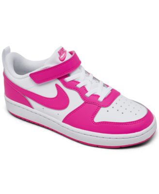 Nike - Little Girls Court Borough Low Recraft Fastening Strap Casual Sneakers from Finish Line