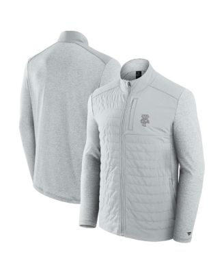 Fanatics - Men's Gray Wisconsin Badgers Tonal Primary Logo Full-Zip Jacket