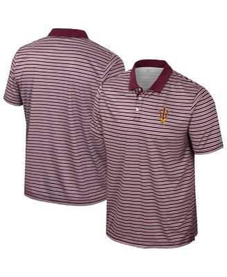 Colosseum - Men's Maroon Arizona State Sun Devils Striped Polo