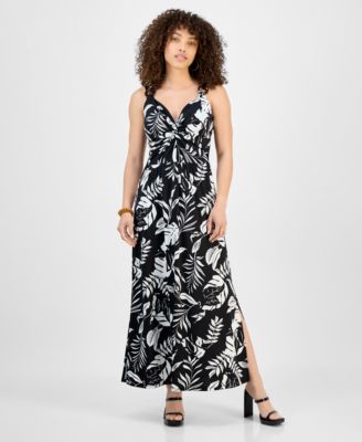 JAMIE & LAYLA - Petite Repeat Wood Ring Sleeveless Maxi Dress