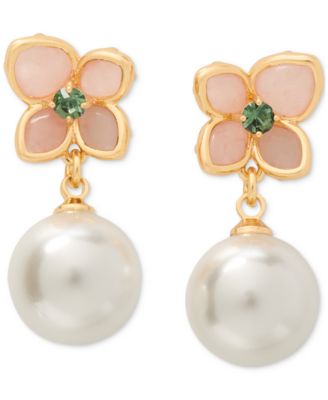 kate spade new york - Gold-Tone Pastel Petals Drop Earrings