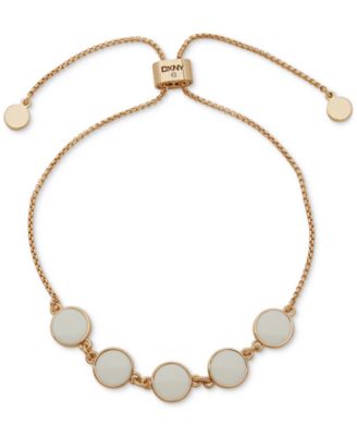DKNY - Gold-Tone Five Color Disc Slider Bracelet