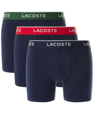 Lacoste - Men's Regular Fit Logo Waistband Boxer Briefs, Pack of 3