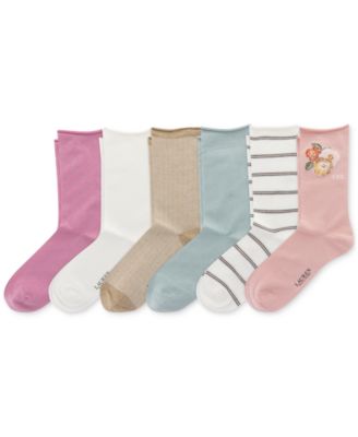 Lauren Ralph Lauren - Women's 6-Pk. Placed Floral Roll-Top Socks