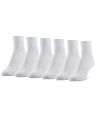 Gold Toe - Women's 6-Pk. Simple Ribbed Quarter Socks