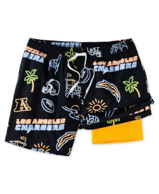 Chubbies - Men's 5.5" Black Los Angeles Chargers The Neon Lined Classic Swim Trunks