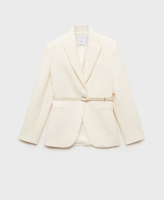 MANGO - Women's Belt Structured Blazer