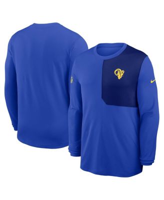 Nike - Men's Royal Los Angeles Rams Sideline Coach UV Performance Long Sleeve T-Shirt