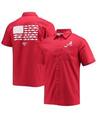 Columbia - Men's PFG Crimson Alabama Crimson Tide Slack Tide Camp Button-Up Shirt