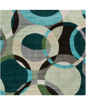 Livabliss - Forum FM-7157 Dark Green 6' Square Area Rug