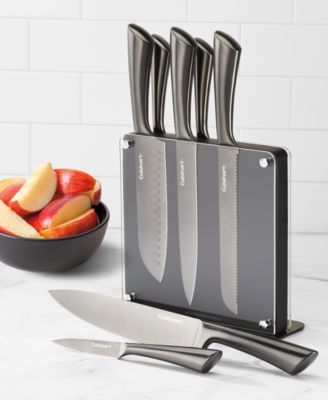 Cuisinart - Space-Saving Onyx 8-Pc. Cutlery Set with Magnetic Block